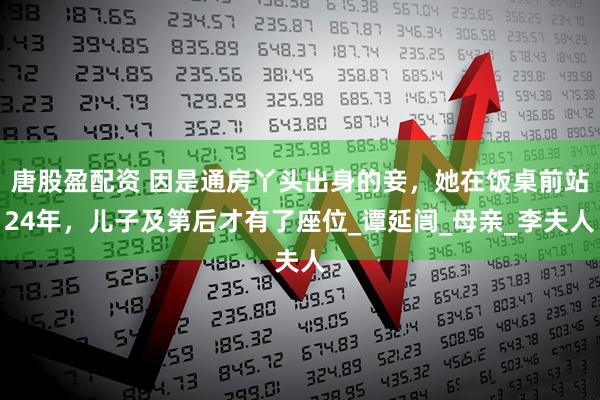 唐股盈配资 因是通房丫头出身的妾，她在饭桌前站24年，儿子及第后才有了座位_谭延闿_母亲_李夫人